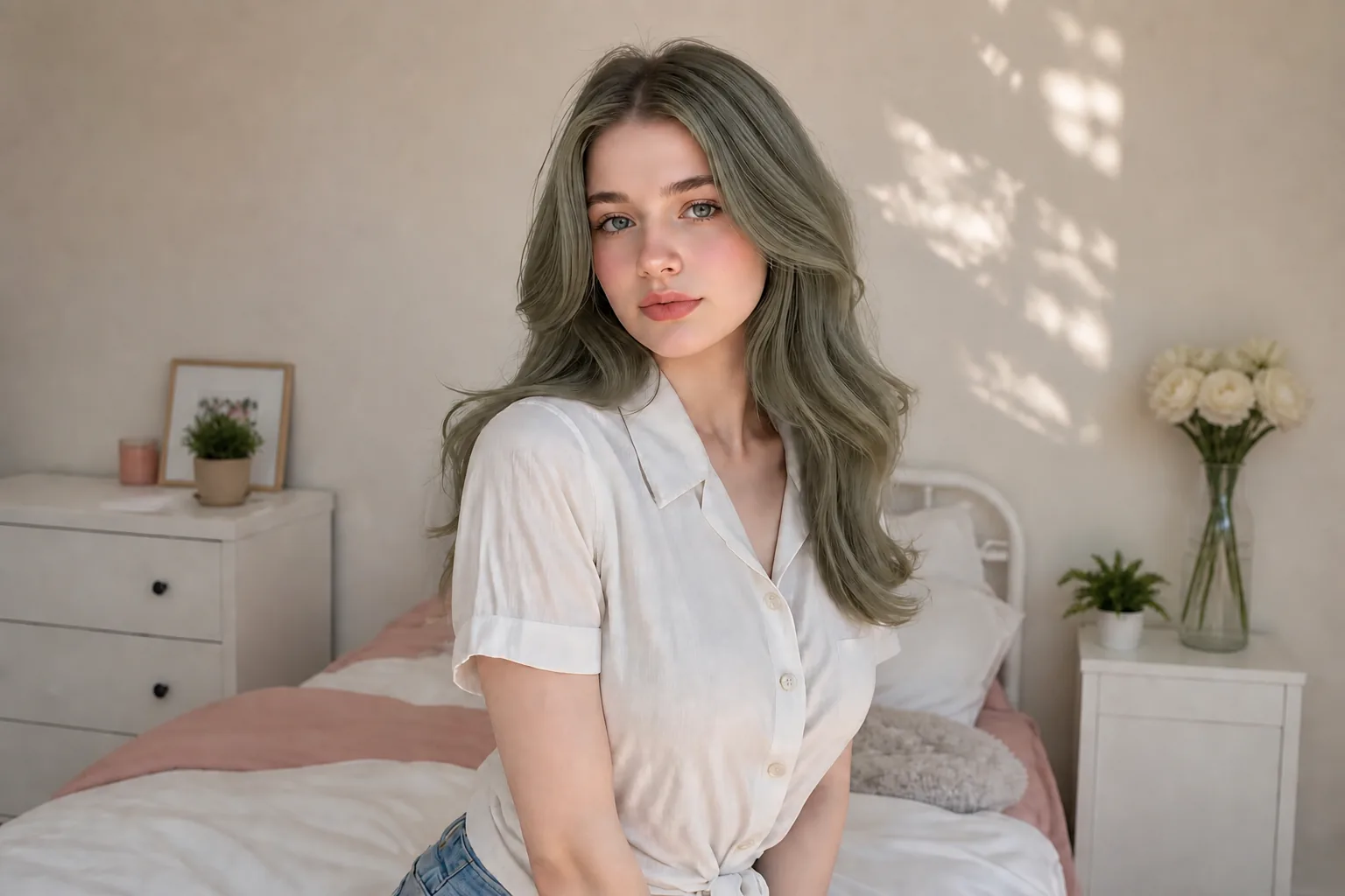Blonde to ash brown — after