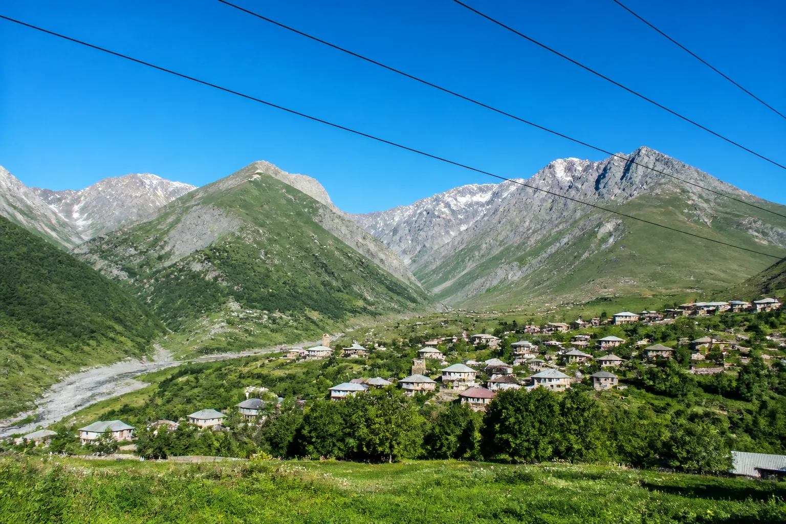 Landscape: erase overhead power lines — before