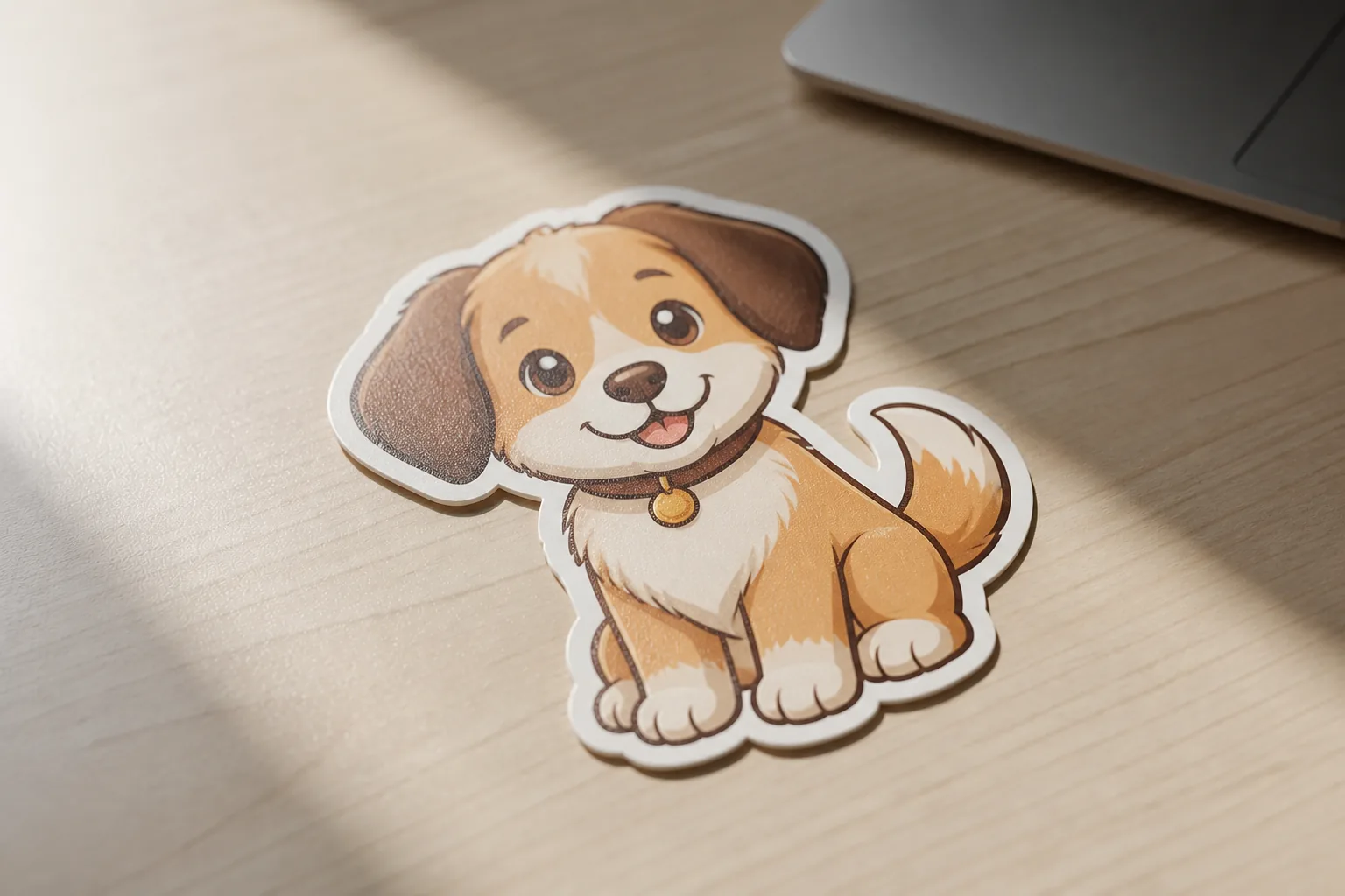 Sticker: desk to transparent background — before