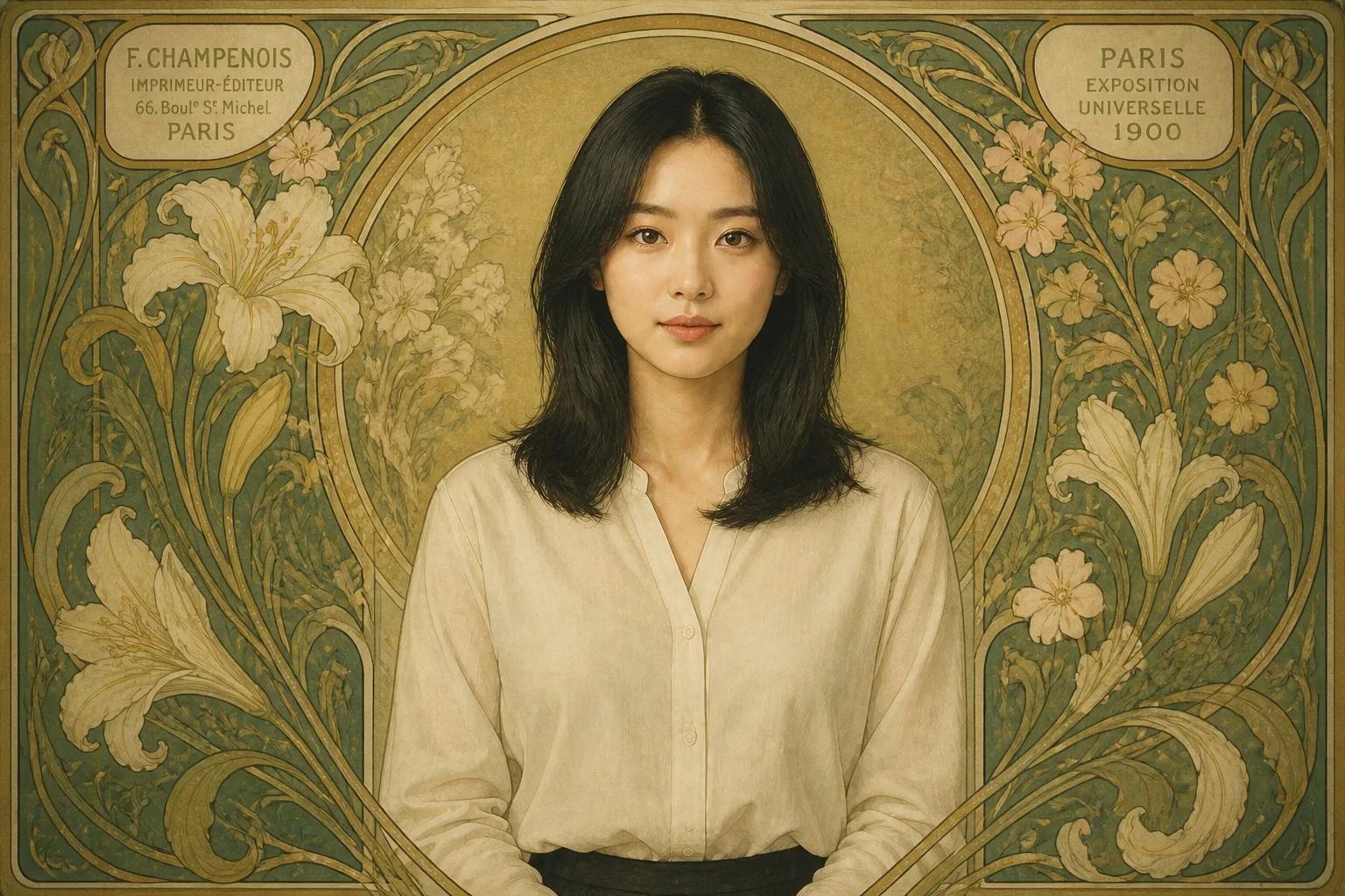 Portrait: Art Nouveau poster — after
